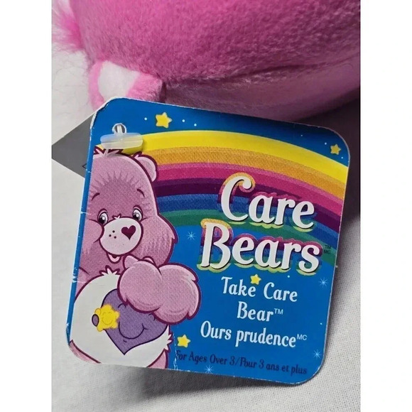 Care Bears 2003 Take Care Bear Pink Stuffed Animal Plush 10"- With Tags - Picture 9 of 13